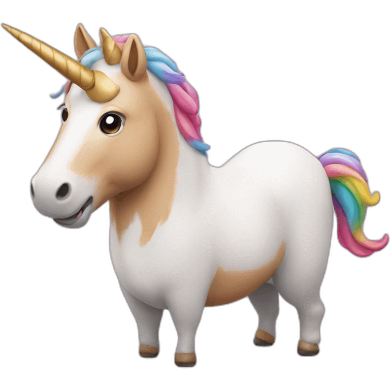 unicorn with a sausage as horn emoji