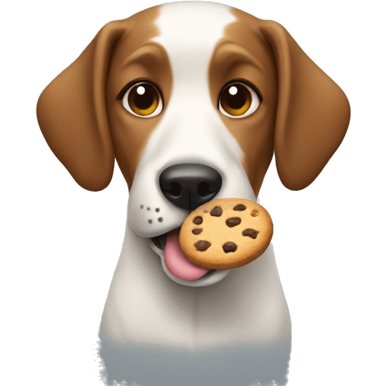 A dog eating a cookie  emoji