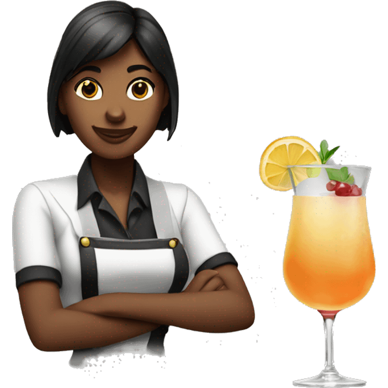 girl bartender shaking a cocktail emoji