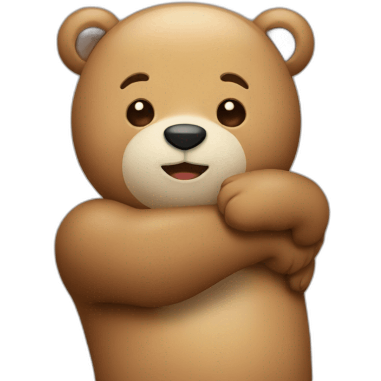 Hugging bear emoji