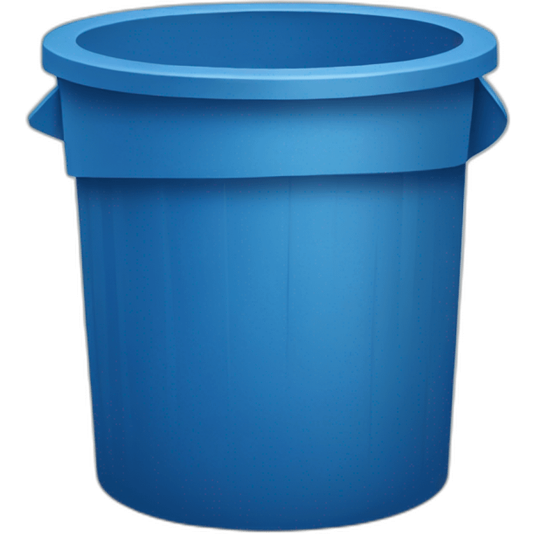 Blue recyclable trash can emoji