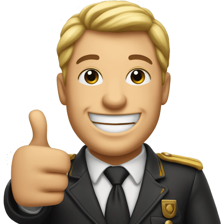 Smiling German man showing thumbs up  emoji