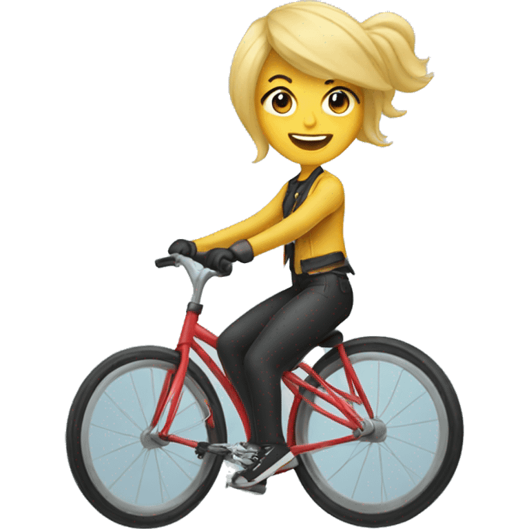 blonde woman on unicycle emoji