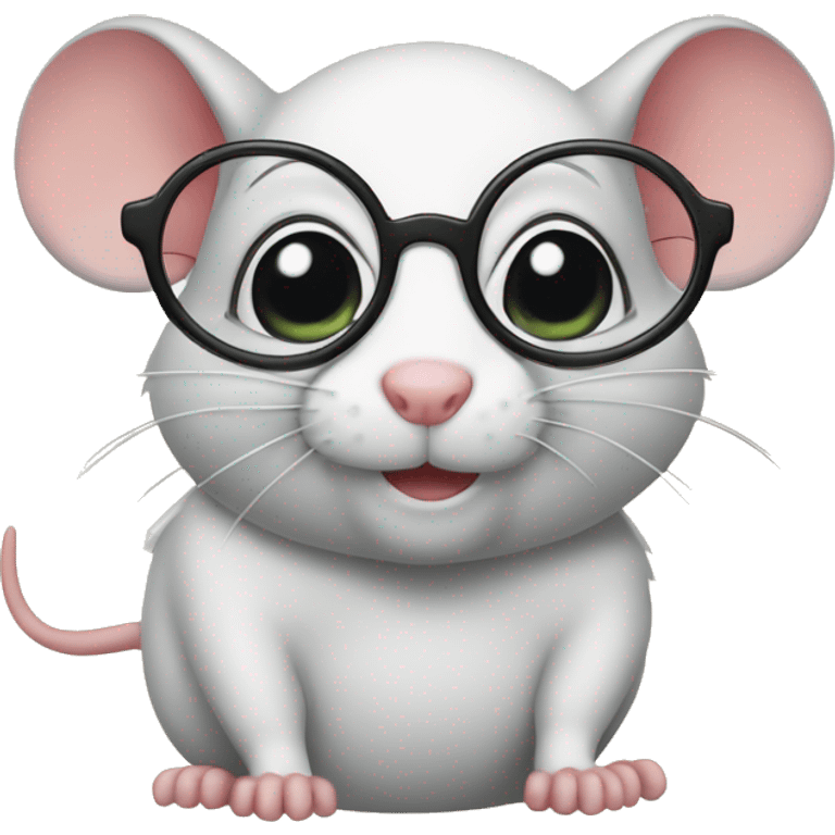 Smart mouse wearing glasses 🤓🐭 emoji