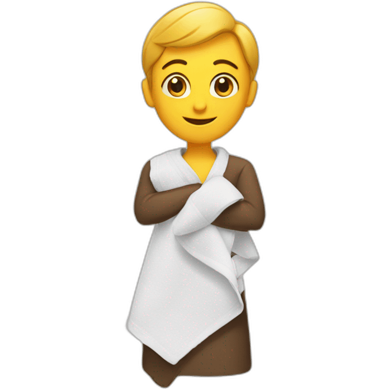 émogie avec serviette emoji