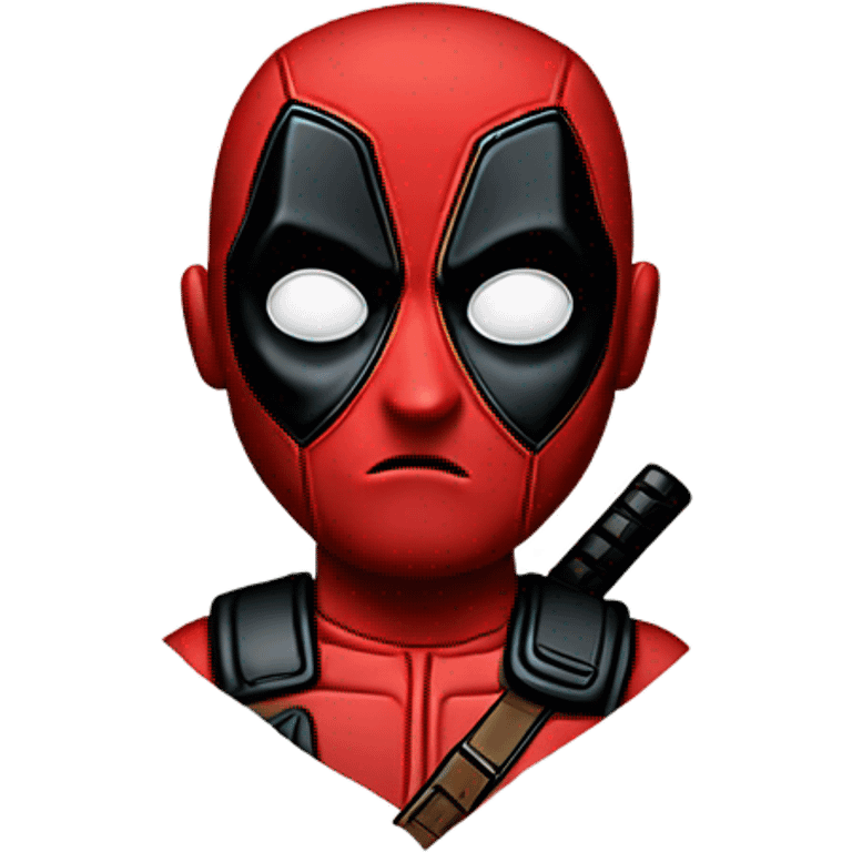 Deadpool making a winking expression emoji