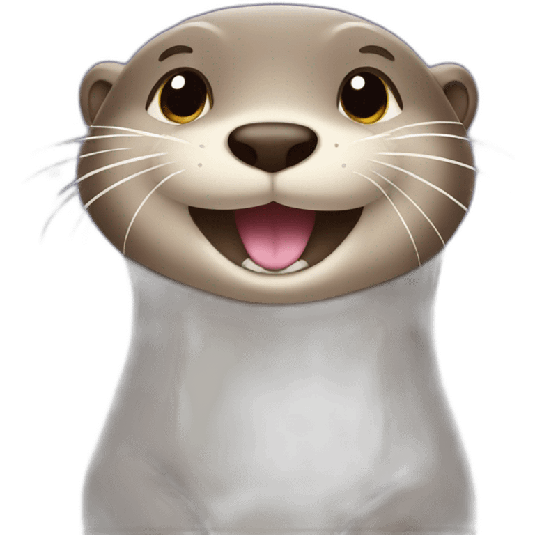 smiling otter with sparkles surrounding its face emoji