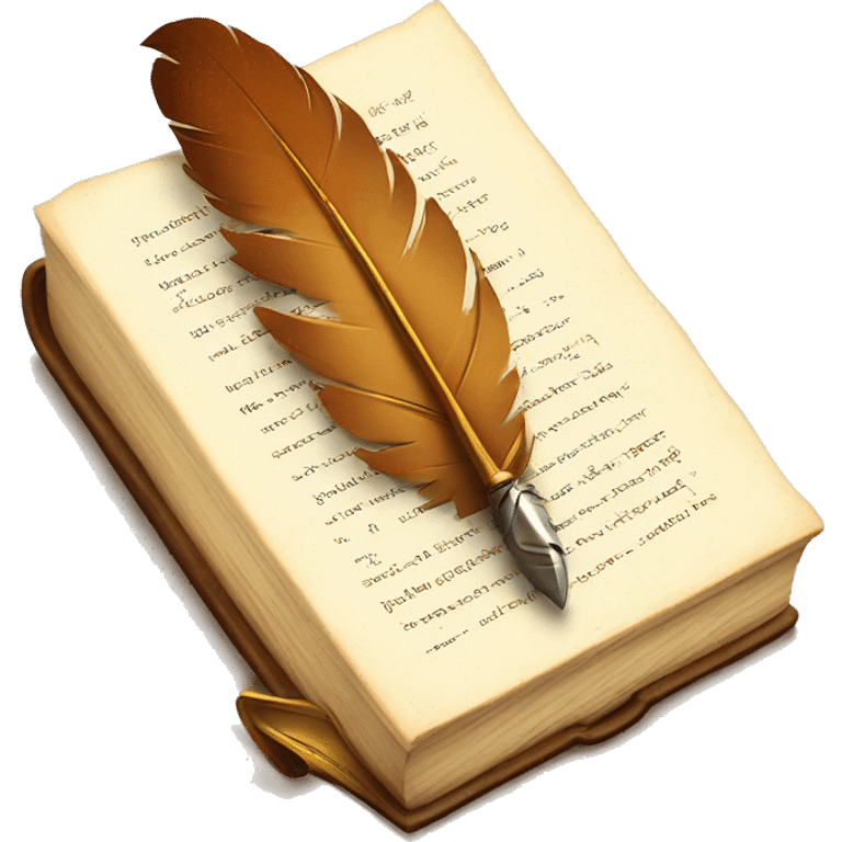 A book and quill emoji