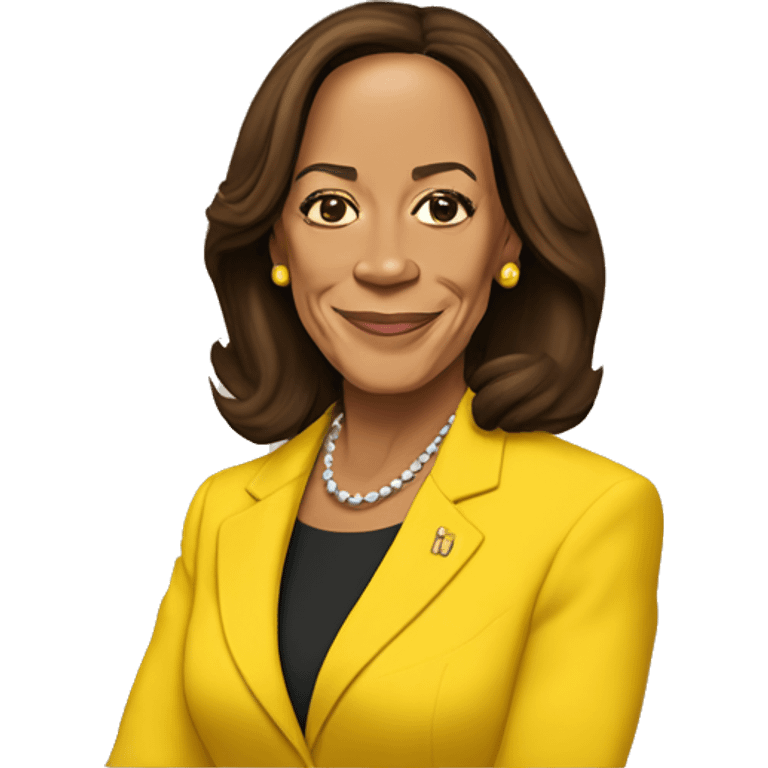 Kamala Harris in yellow color like simpsons style  emoji