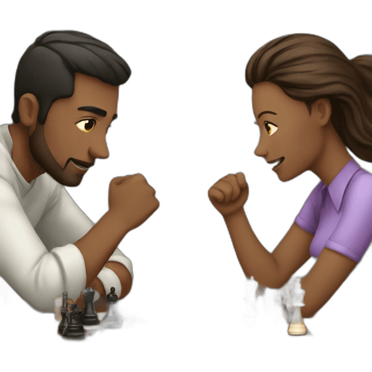 couple playing chess emoji