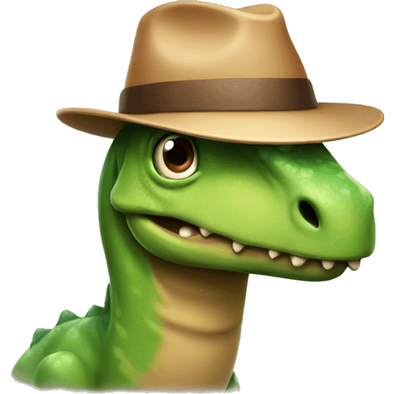 dinosaur with hat emoji