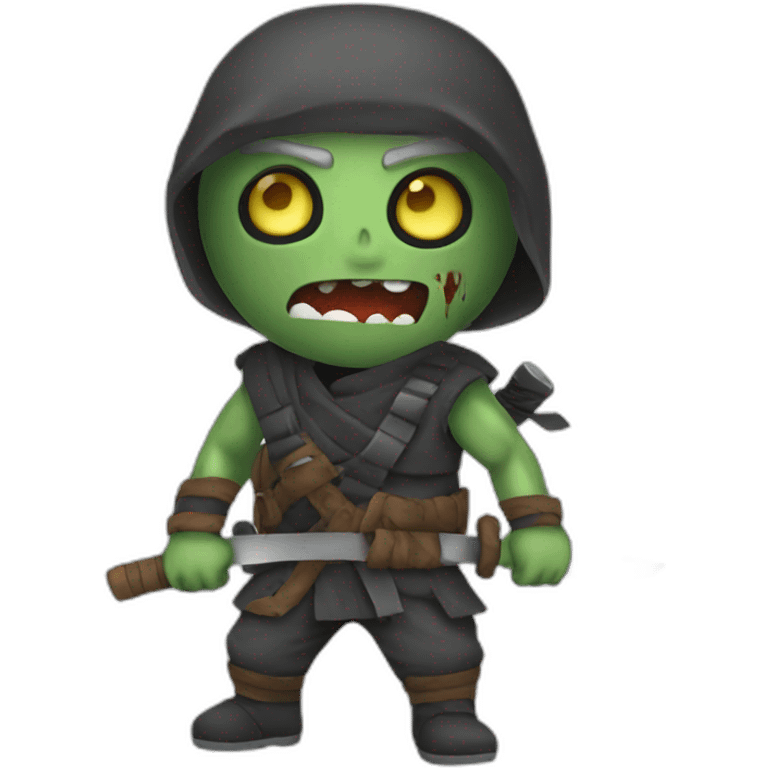 a zombie ninja emoji