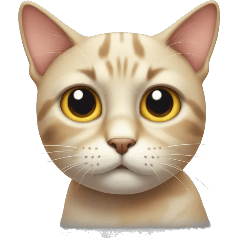 Suspicious cat raising an eyebrow in disbelief emoji