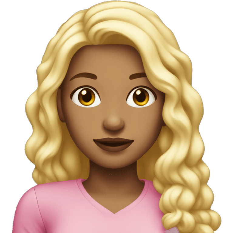 Blonde Girl pink era emoji