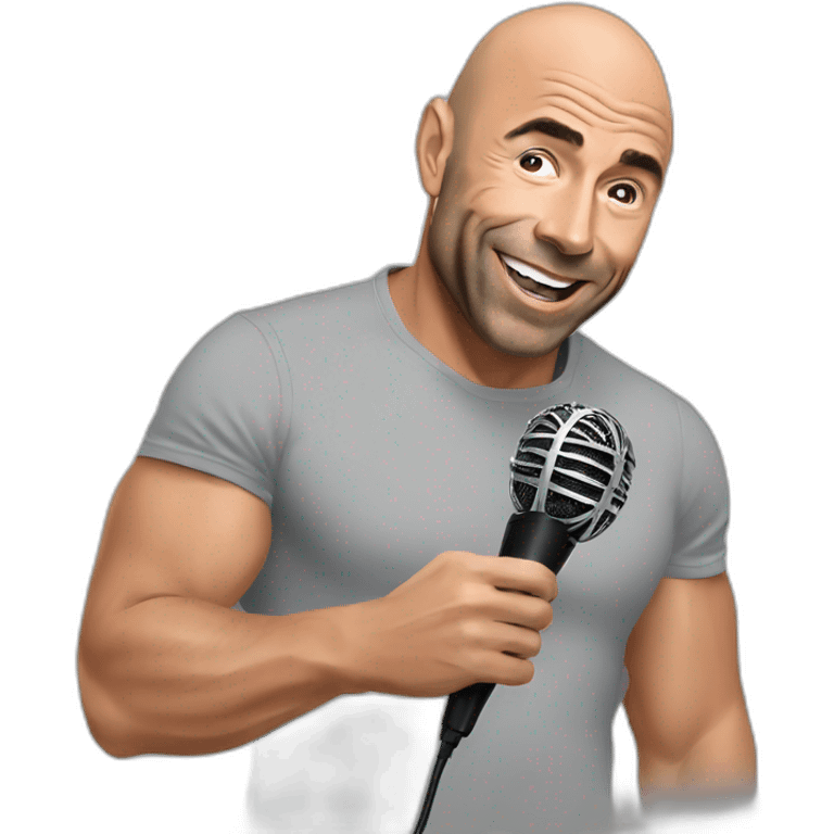 Joe Rogan podcast with a microphone emoji