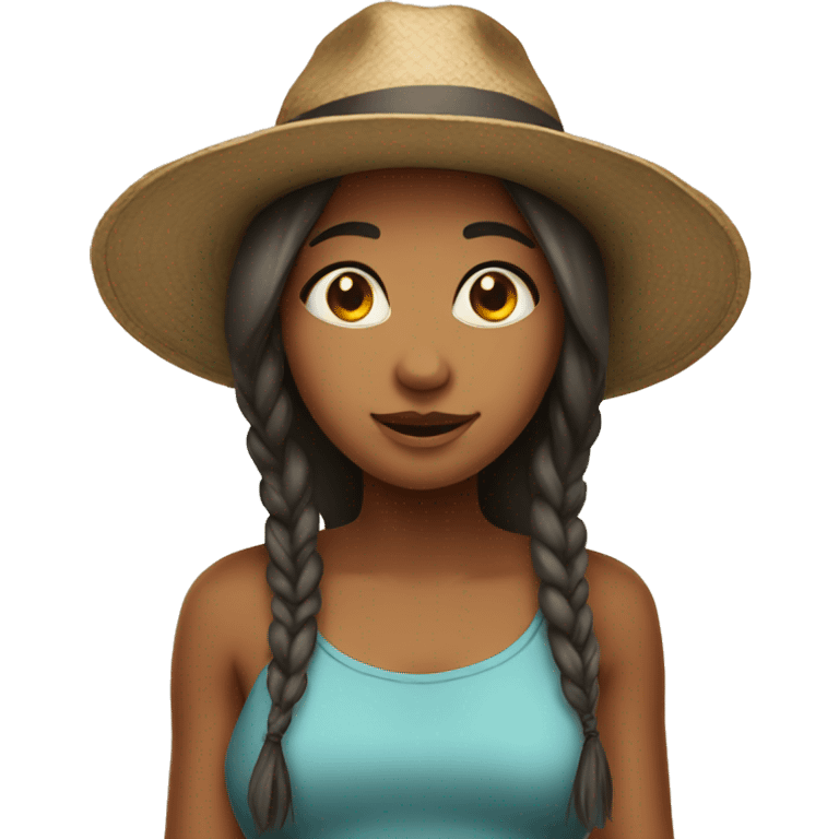 cute girl with hat emoji