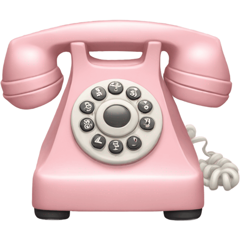 light pink Vintage Phone  emoji