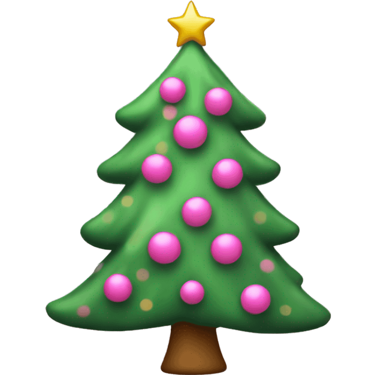 pink christmas tree emoji