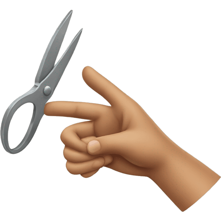 A hand that is like scissors in rock paper scissors game emoji