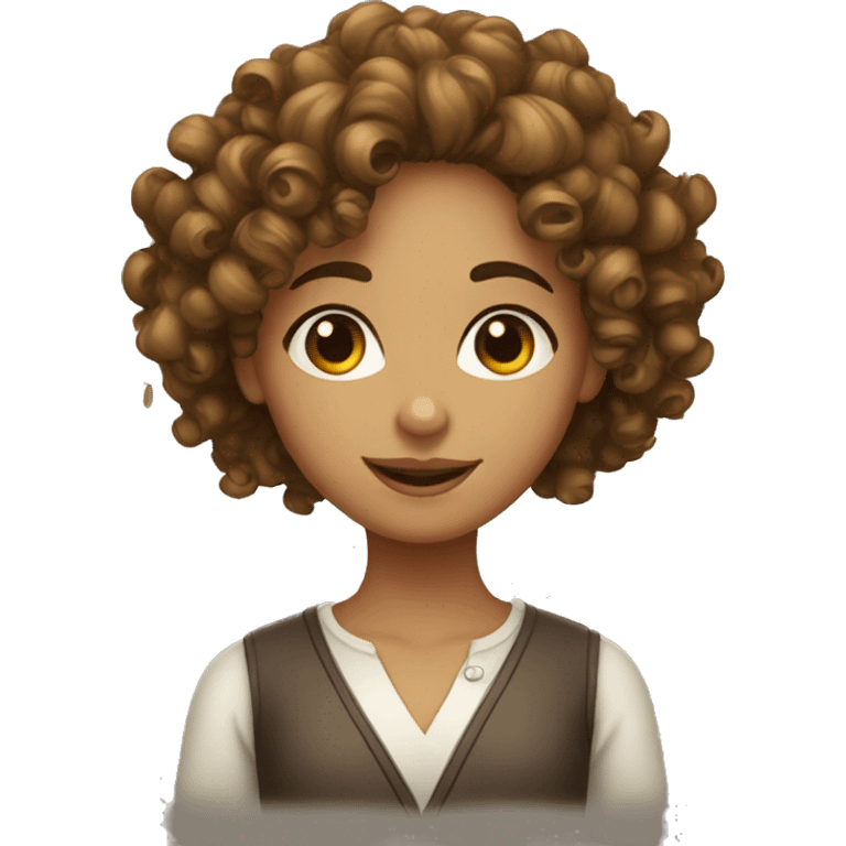  curly hair girl Jewish emoji