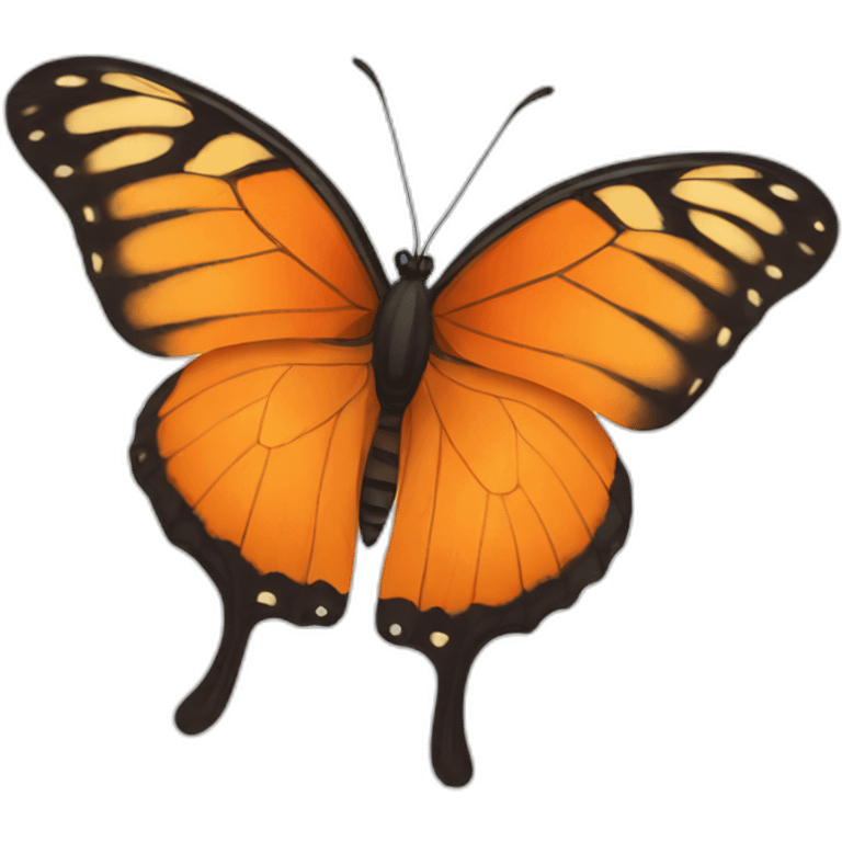 Orange butterfly emoji