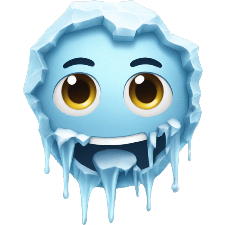 cracking ice emoji