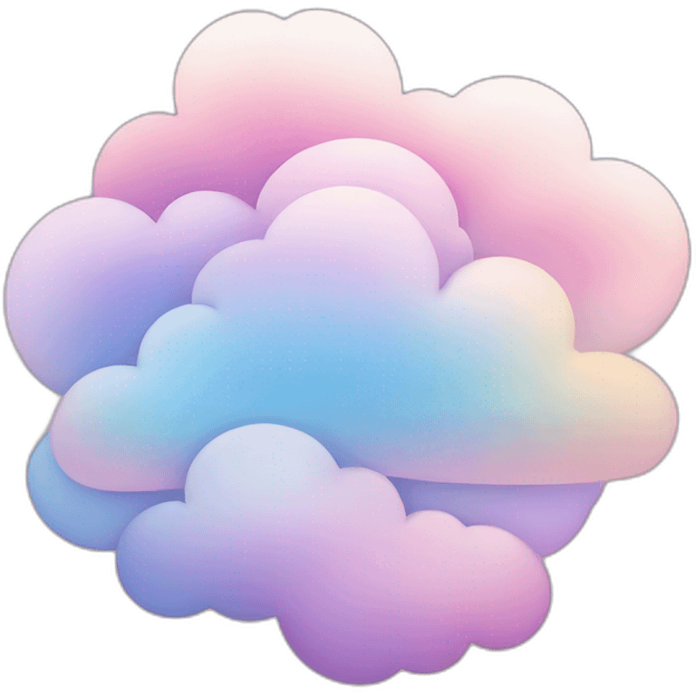 Pastel gradient colors clouds emoji