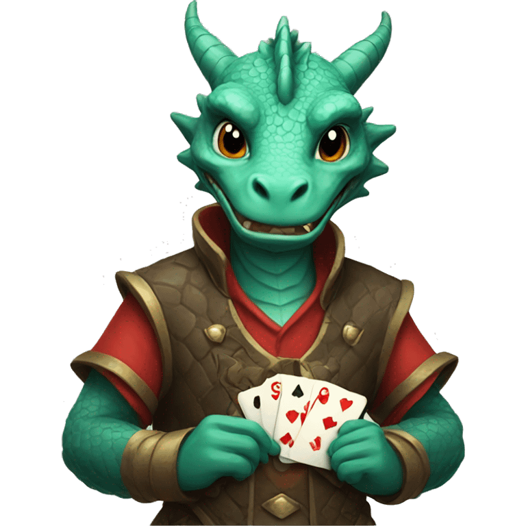 Dragon card player emoji