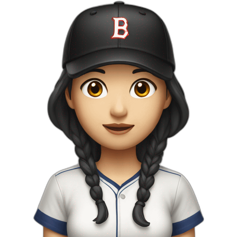 Taiwanese girl with black baseball cap emoji