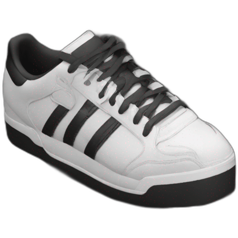 Adidas shoes black and white emoji