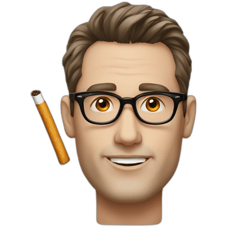 Xavier Dupont de Ligonès lunettes et sa cigarette emoji