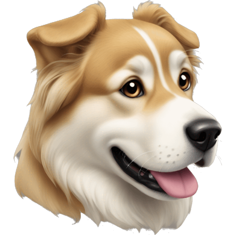 Black Golden retriever Siberian husky mix emoji