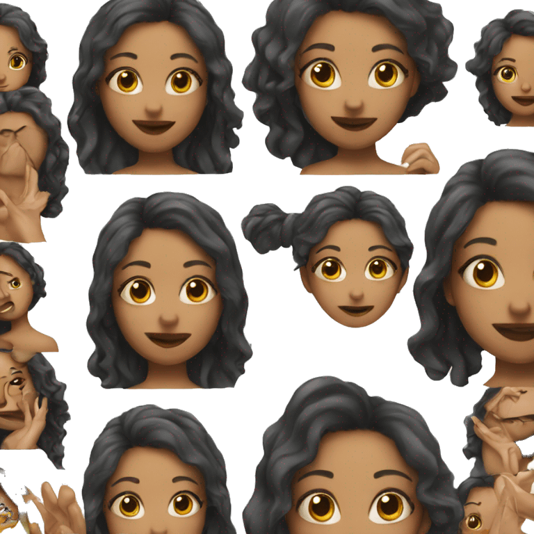 A girl with a nose job emoji