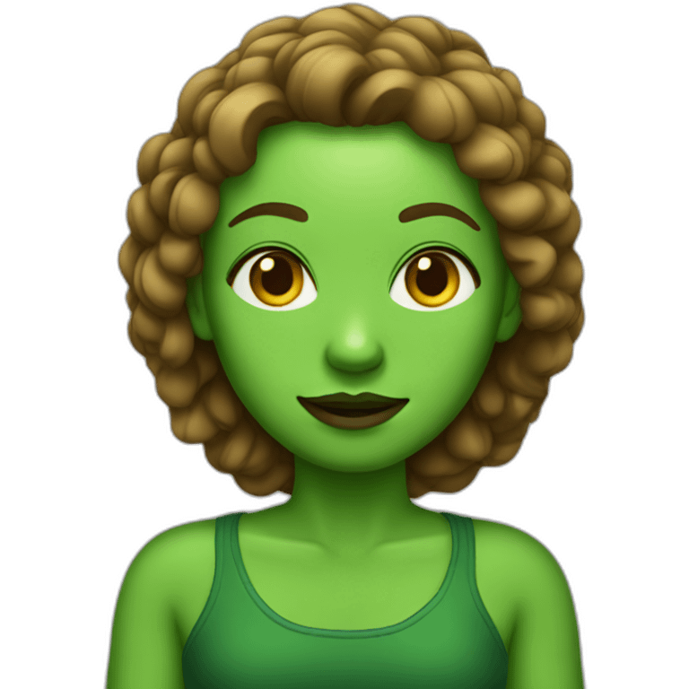 Green skin woman emoji