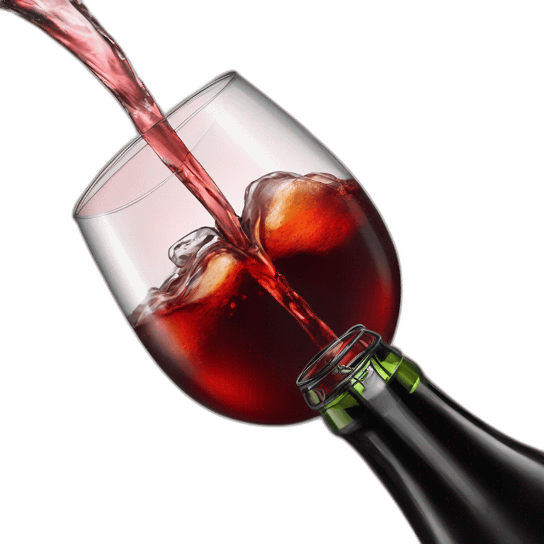 Coke Zero can being poured into wine glass emoji