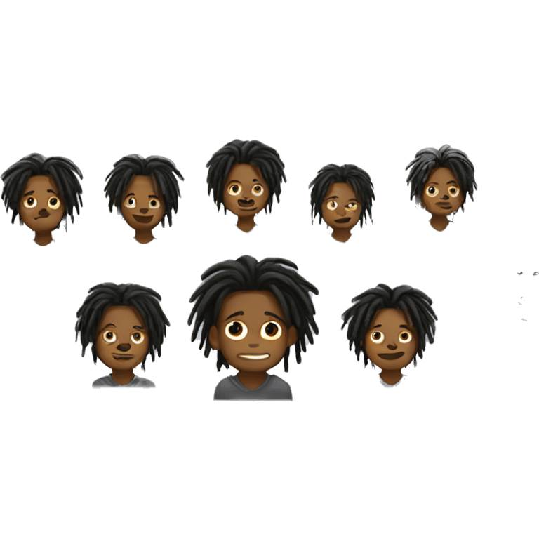 african american boy with dreads emoji