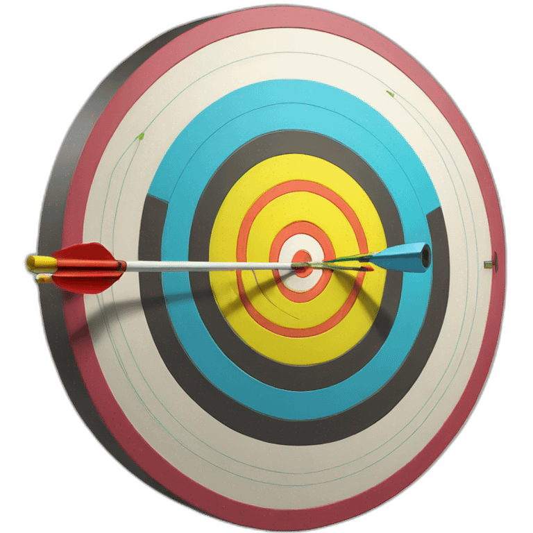 A archery target with small pins emoji