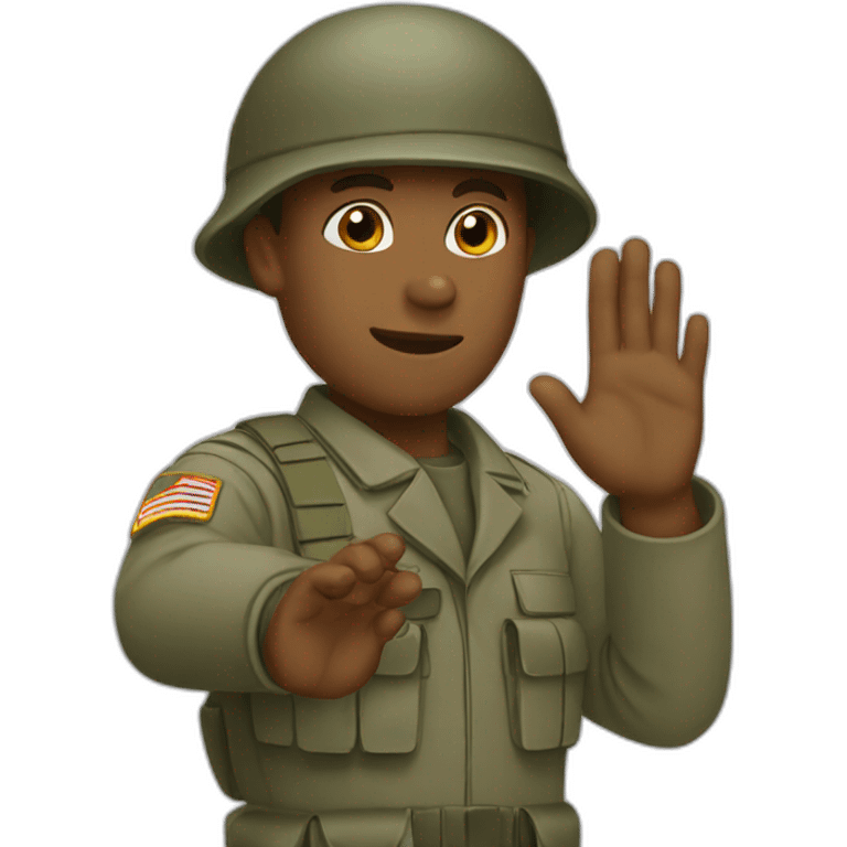 Soldier salutating emoji