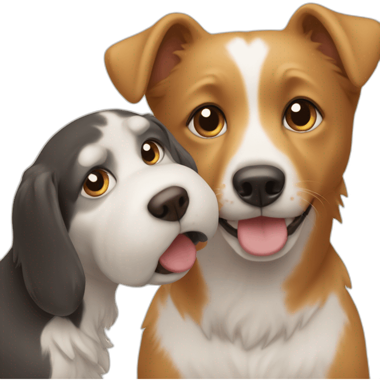 Chat avec un chien emoji