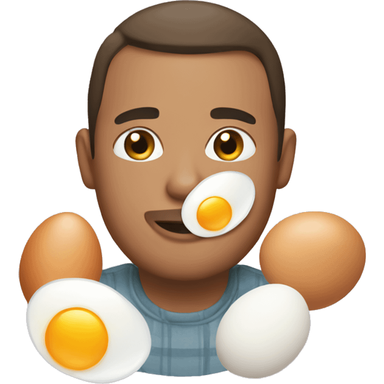 Guy making eggs emoji