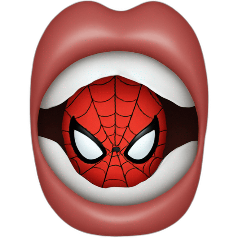 Spiderman kissing emoji