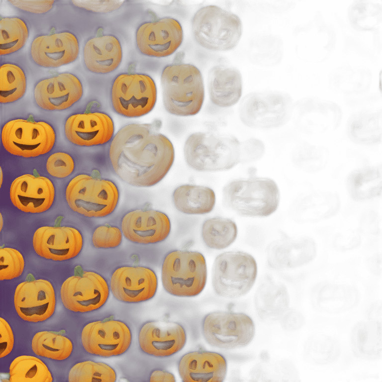 Chat avec citrouille emoji