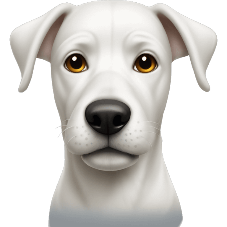 White dog black nose emoji