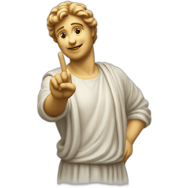 italian statue doing pinched fingers italian gesture emoji