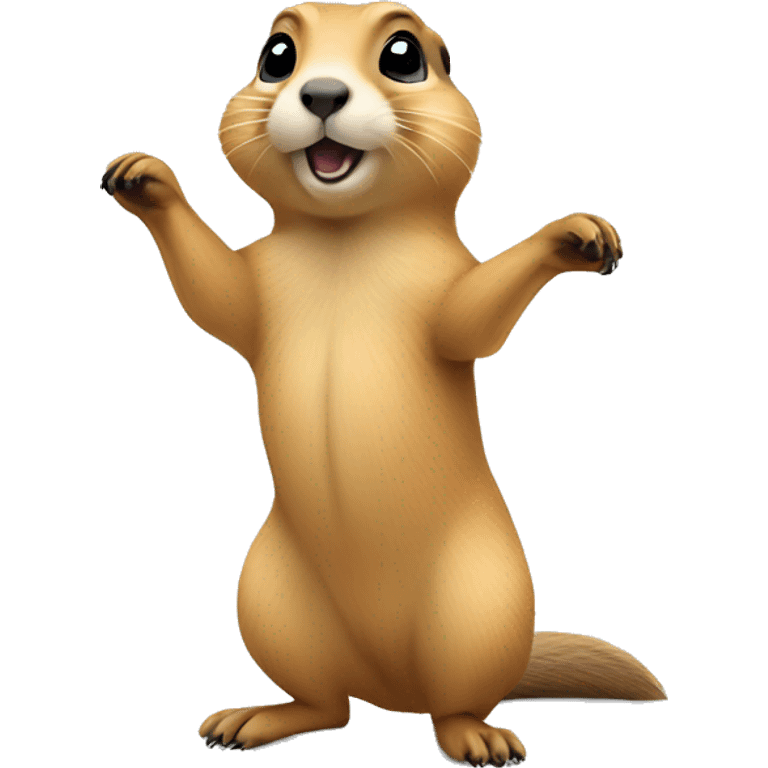 prairie dog stretching emoji