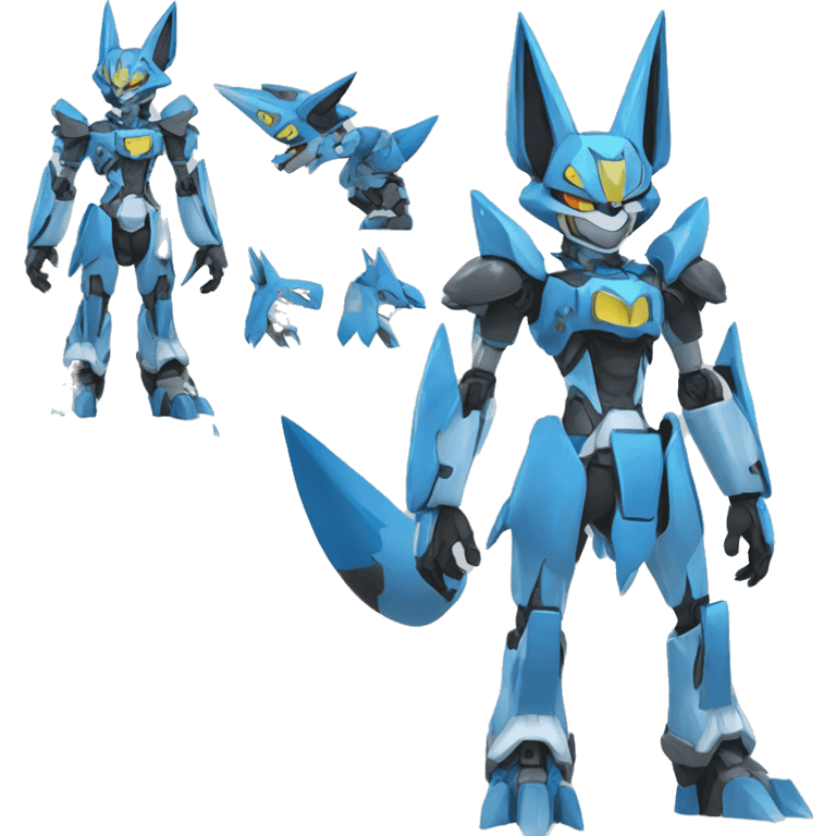 Lucario-Zeraora-medabot-Mecha full body emoji