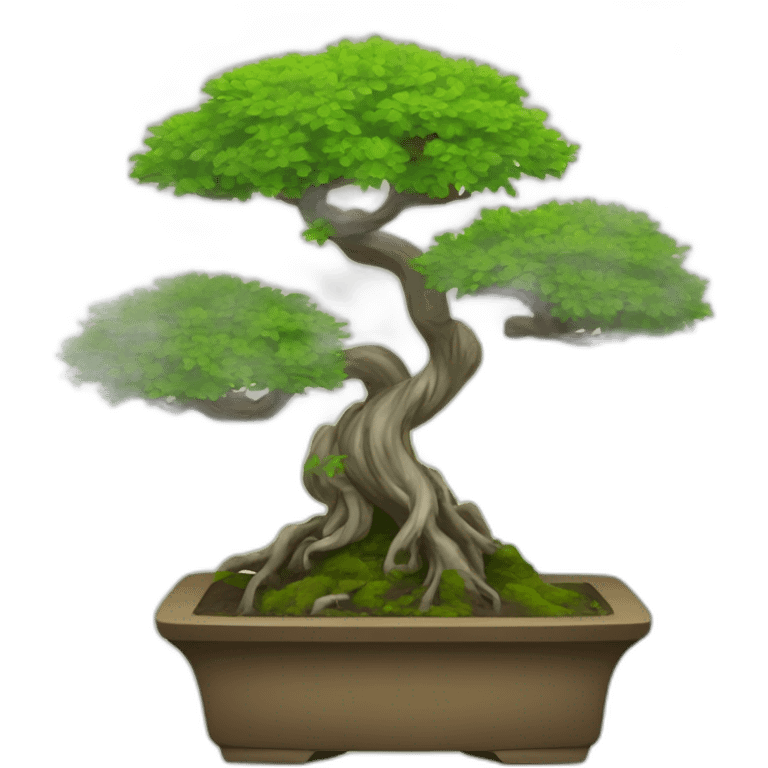 Scisors cutting a bonsai emoji