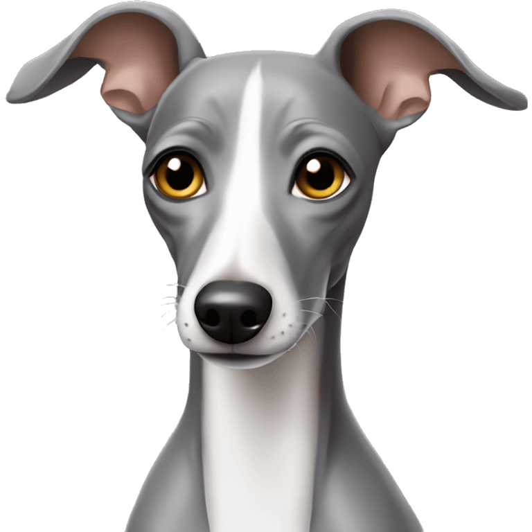 Grey Italian greyhound  emoji