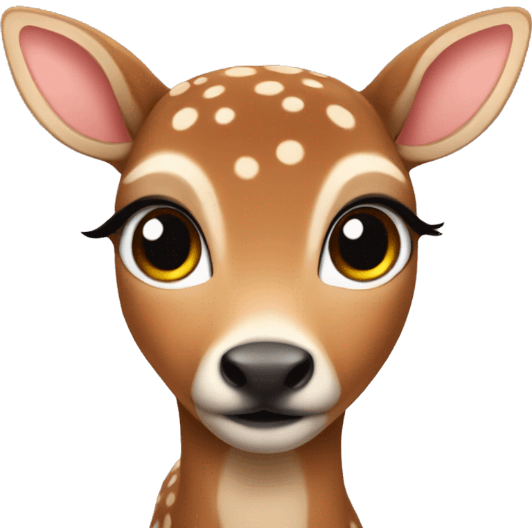 fawn with eyelashes emoji