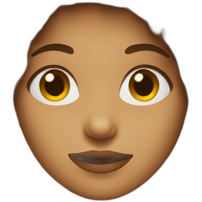 Woman with brown afro emoji